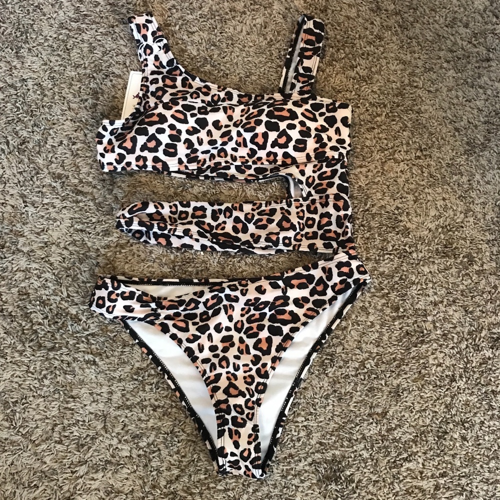 Animal print monokini